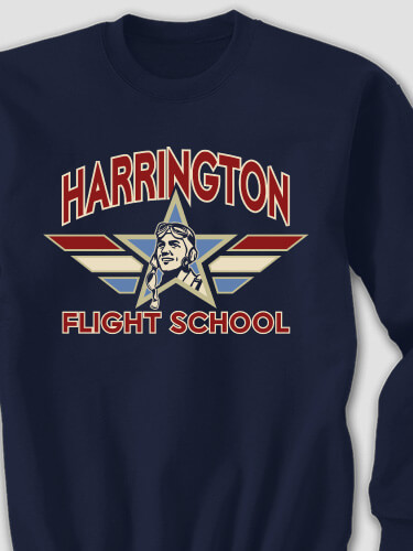 Flight School Navy Adult Sweatshirt