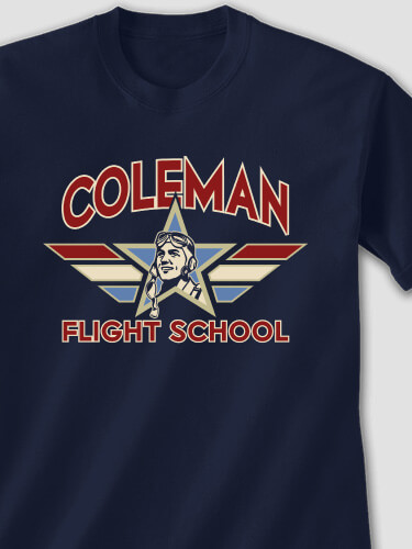 Flight School Navy Adult T-Shirt