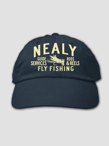 Fly Fishing Guide Navy Embroidered Hat