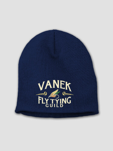 Fly Tying Guild Navy Embroidered Beanie