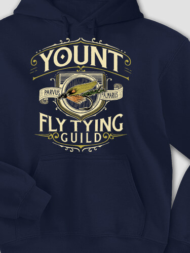 Fly Tying Guild Navy Adult Hooded Sweatshirt