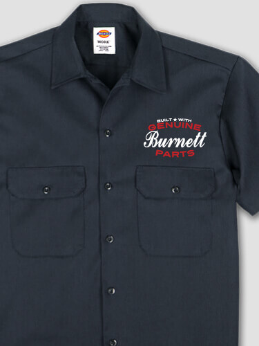 Genuine Parts Navy Embroidered Work Shirt