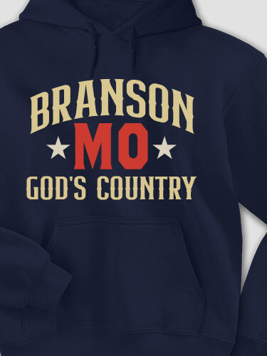 God's Country Navy Adult Hooded Sweatshirt