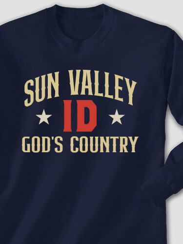 God's Country Navy Adult Long Sleeve