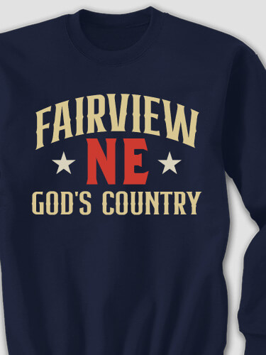 God's Country Navy Adult Sweatshirt