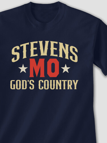 God's Country Navy Adult T-Shirt