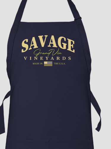 Grand Vineyards Navy Apron