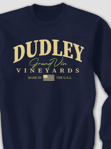 Grand Vineyards Navy Adult Sweatshirt