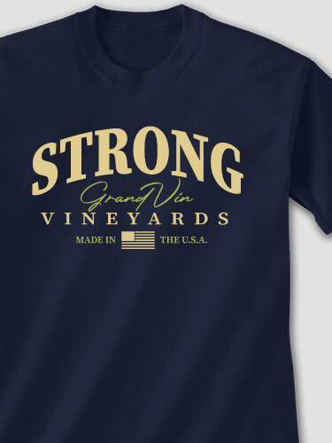 Grand Vineyards Navy Adult T-Shirt