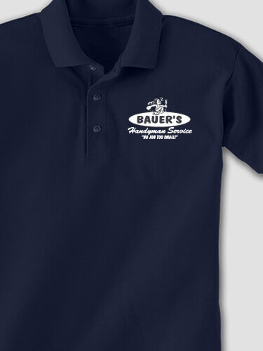 Handyman Service Navy Embroidered Polo Shirt