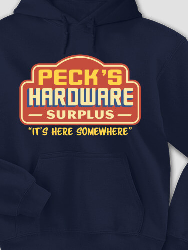 Hardware Surplus Navy Adult Hooded Sweatshirt