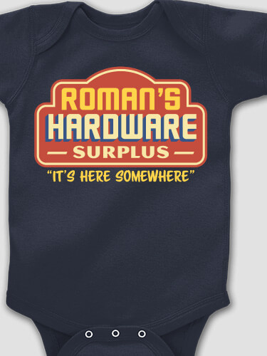 Hardware Surplus Navy Baby Bodysuit