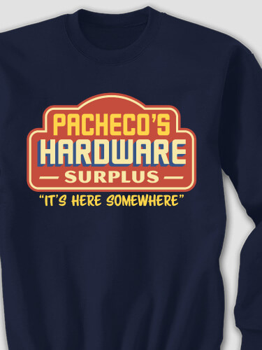 Hardware Surplus Navy Adult Sweatshirt