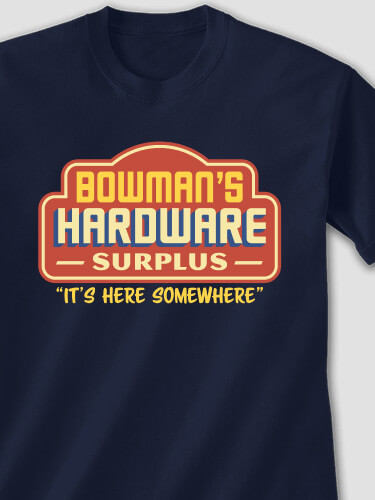 Hardware Surplus Navy Adult T-Shirt
