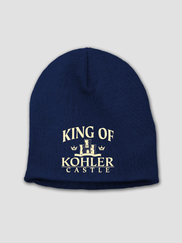 King Of The Castle Navy Embroidered Beanie