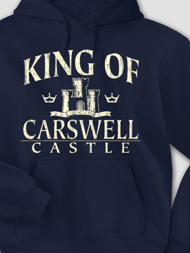 King Of The Castle Navy Adult Hooded Sweatshirt