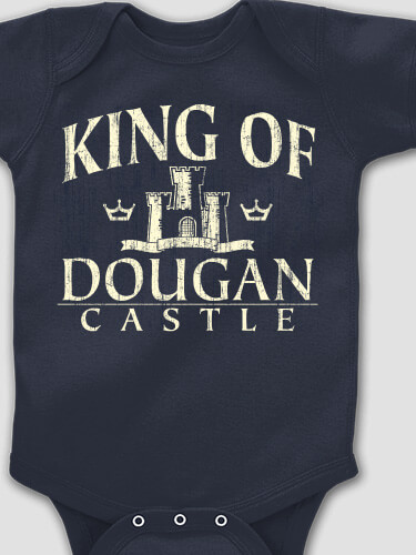 King Of The Castle Navy Baby Bodysuit
