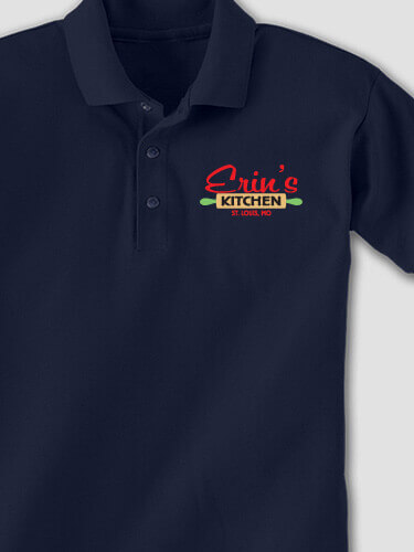 Kitchen Navy Embroidered Polo Shirt