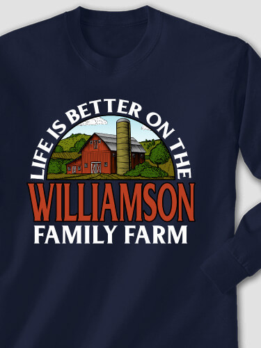 Life Is Better Farm Navy Adult Long Sleeve