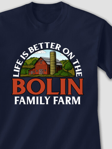 Life Is Better Farm Navy Adult T-Shirt