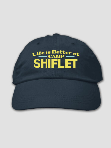 Life Is Better Navy Embroidered Hat