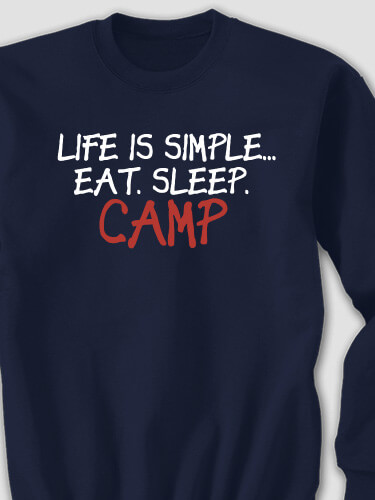 Life is Simple Navy Adult Sweatshirt