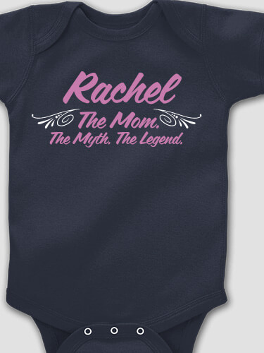 Mom Myth Legend Navy Baby Bodysuit