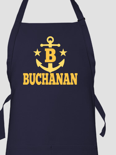 Nautical Monogram Navy Apron