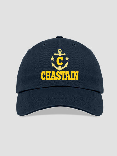 Nautical Monogram Navy Embroidered Hat