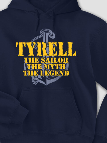 Navy Myth Legend Navy Adult Hooded Sweatshirt
