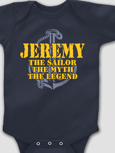 Navy Myth Legend Navy Baby Bodysuit