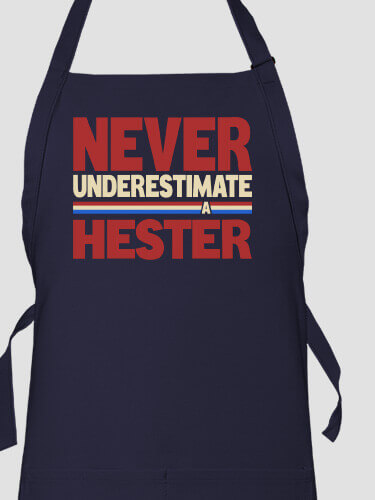 Never Underestimate Navy Apron