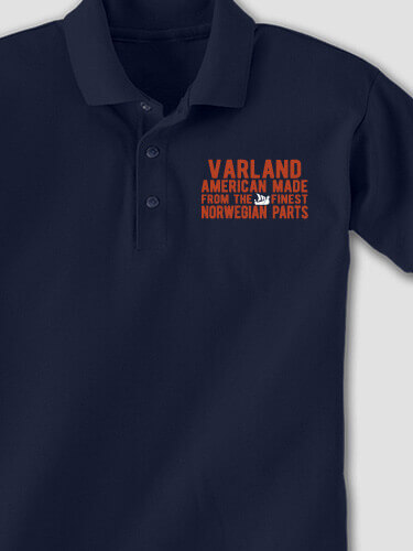 Norwegian Parts Navy Embroidered Polo Shirt