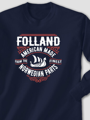 Norwegian Parts Navy Adult Long Sleeve