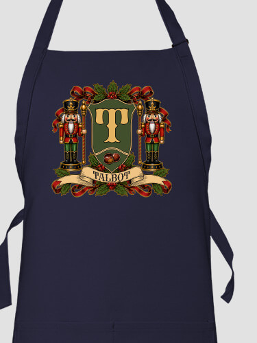 Nutcracker Coat Of Arms Navy Apron
