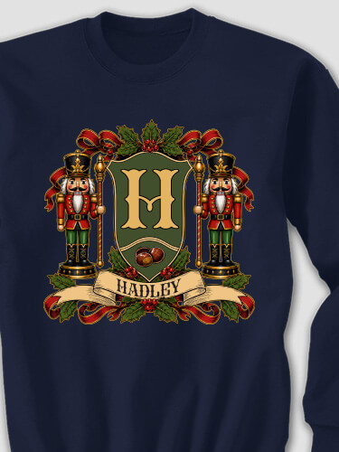Nutcracker Coat Of Arms Navy Adult Sweatshirt