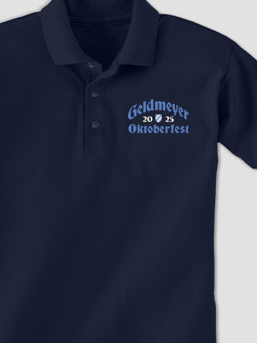 Oktoberfest Navy Embroidered Polo Shirt