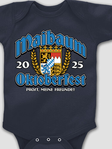 Oktoberfest Navy Baby Bodysuit