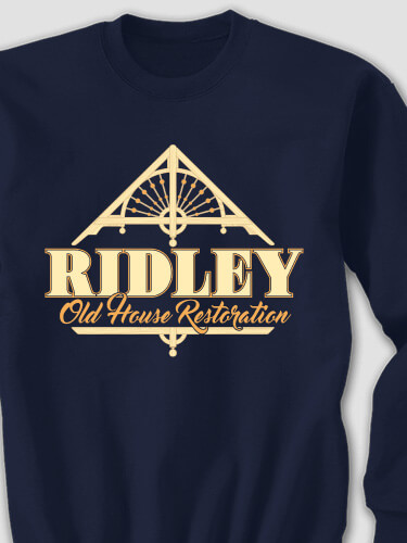 Old House Restoration Navy Adult Sweatshirt