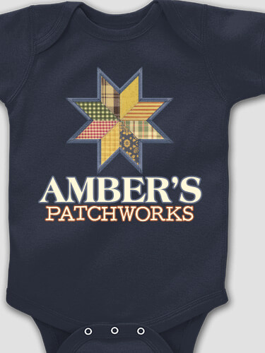 Patchworks Navy Baby Bodysuit