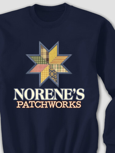Patchworks Navy Adult Sweatshirt