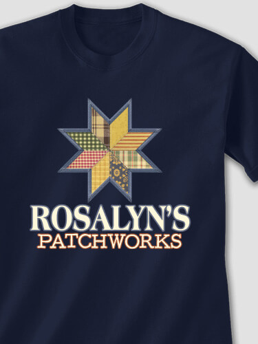 Patchworks Navy Adult T-Shirt