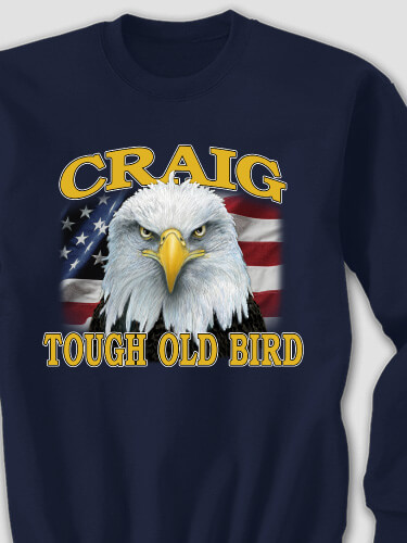Patriotic Tough Old Bird Navy Adult Sweatshirt
