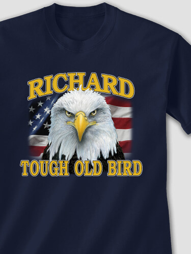 Patriotic Tough Old Bird Navy Adult T-Shirt