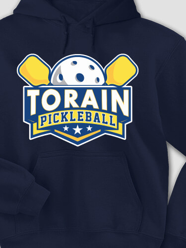 Pickleball Navy Adult Hooded Sweatshirt