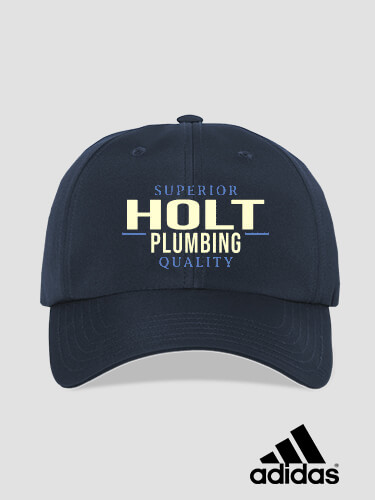 Plumbing Navy Embroidered Adidas Hat