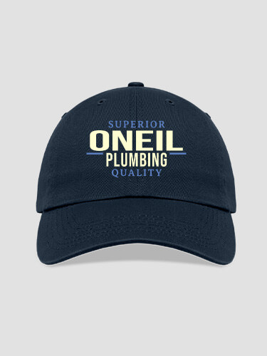 Plumbing Navy Embroidered Hat