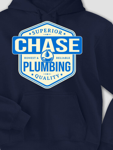 Plumbing Navy Adult Hooded Sweatshirt