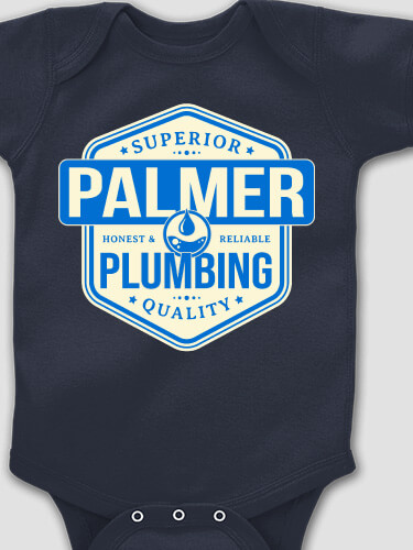 Plumbing Navy Baby Bodysuit