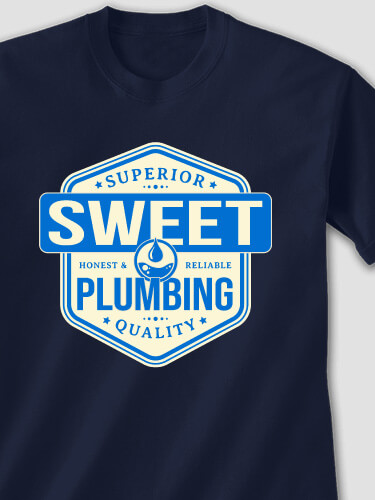 Plumbing Navy Adult T-Shirt